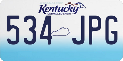 KY license plate 534JPG