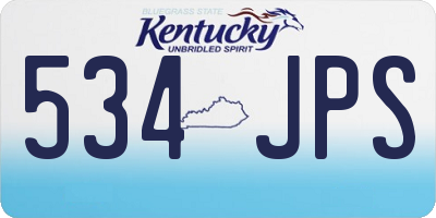KY license plate 534JPS