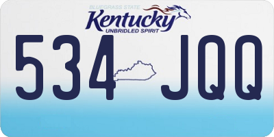 KY license plate 534JQQ