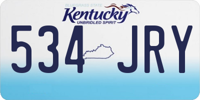 KY license plate 534JRY