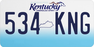 KY license plate 534KNG
