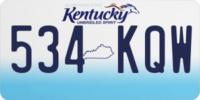 KY license plate 534KQW