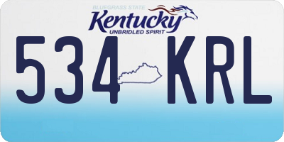 KY license plate 534KRL