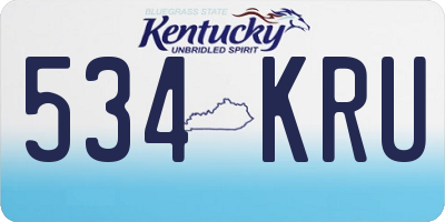 KY license plate 534KRU