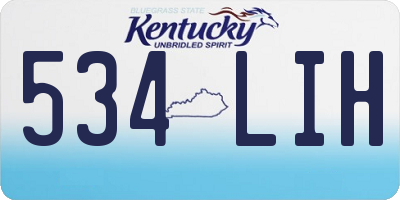 KY license plate 534LIH