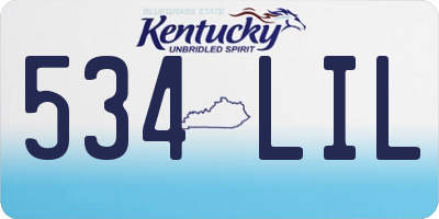 KY license plate 534LIL