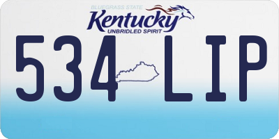 KY license plate 534LIP
