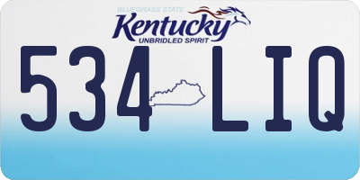 KY license plate 534LIQ