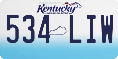 KY license plate 534LIW