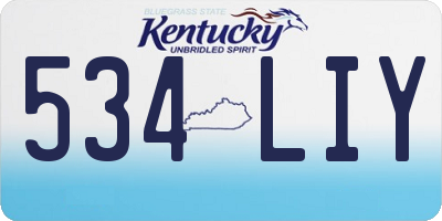 KY license plate 534LIY