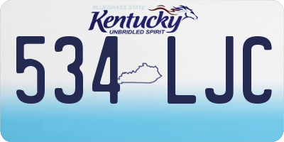 KY license plate 534LJC