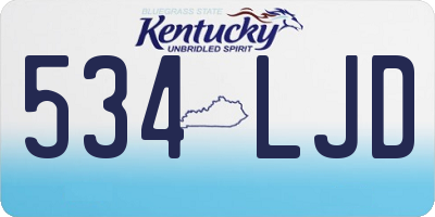 KY license plate 534LJD