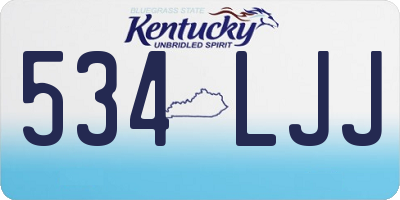 KY license plate 534LJJ