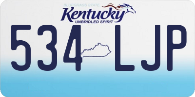KY license plate 534LJP