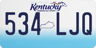 KY license plate 534LJQ