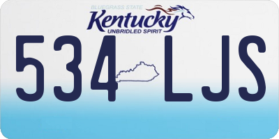 KY license plate 534LJS