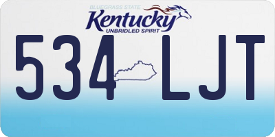 KY license plate 534LJT