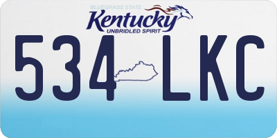 KY license plate 534LKC
