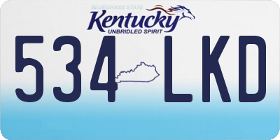 KY license plate 534LKD