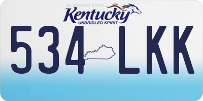 KY license plate 534LKK