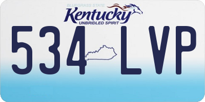 KY license plate 534LVP