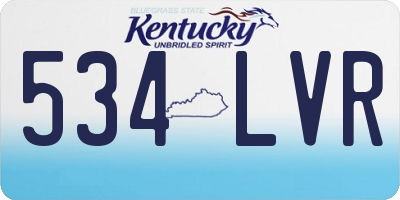 KY license plate 534LVR