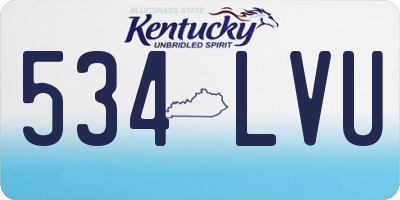 KY license plate 534LVU