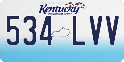 KY license plate 534LVV