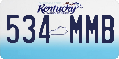 KY license plate 534MMB