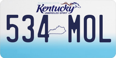 KY license plate 534MOL