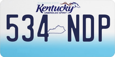 KY license plate 534NDP