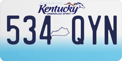 KY license plate 534QYN