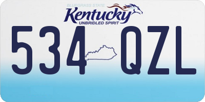 KY license plate 534QZL