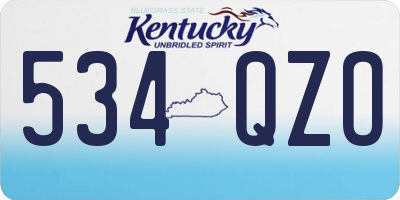 KY license plate 534QZO