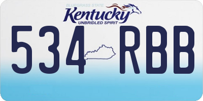 KY license plate 534RBB