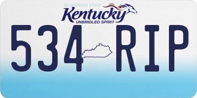 KY license plate 534RIP