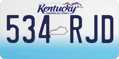 KY license plate 534RJD