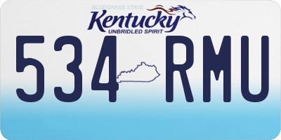 KY license plate 534RMU