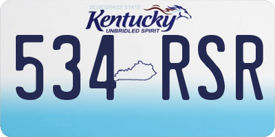 KY license plate 534RSR