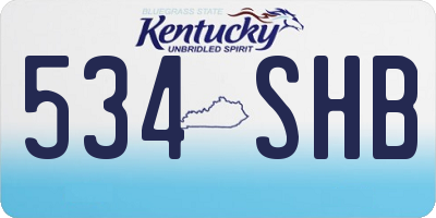 KY license plate 534SHB