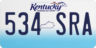 KY license plate 534SRA