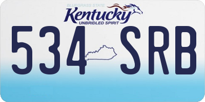 KY license plate 534SRB