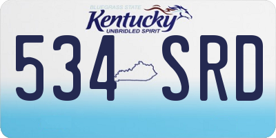 KY license plate 534SRD