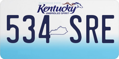 KY license plate 534SRE