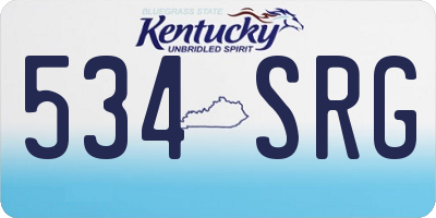KY license plate 534SRG