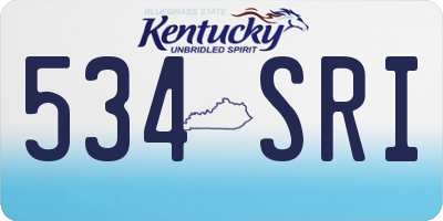 KY license plate 534SRI