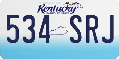 KY license plate 534SRJ