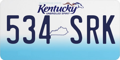 KY license plate 534SRK