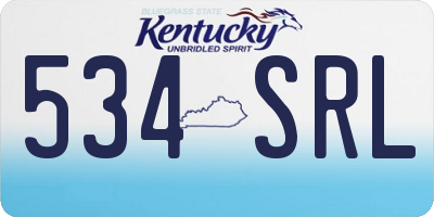 KY license plate 534SRL