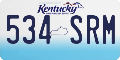 KY license plate 534SRM